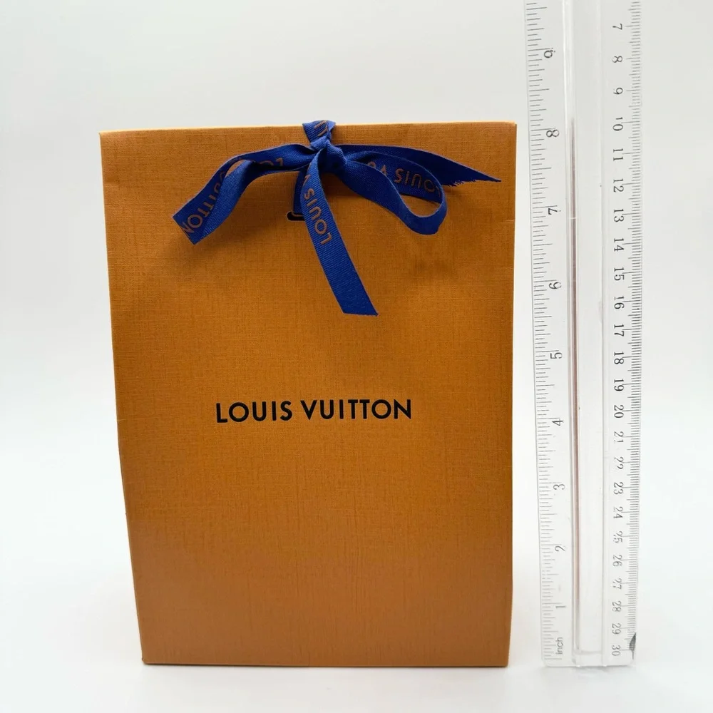 orange louis vuitton designer luxury small shopping fragrance gift bag